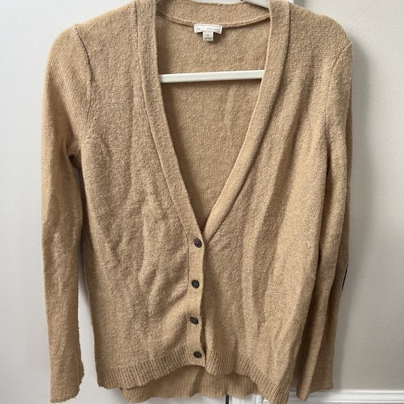 Beige Gap Cardigan with Patches on Elbows - Picture 1 of 2
